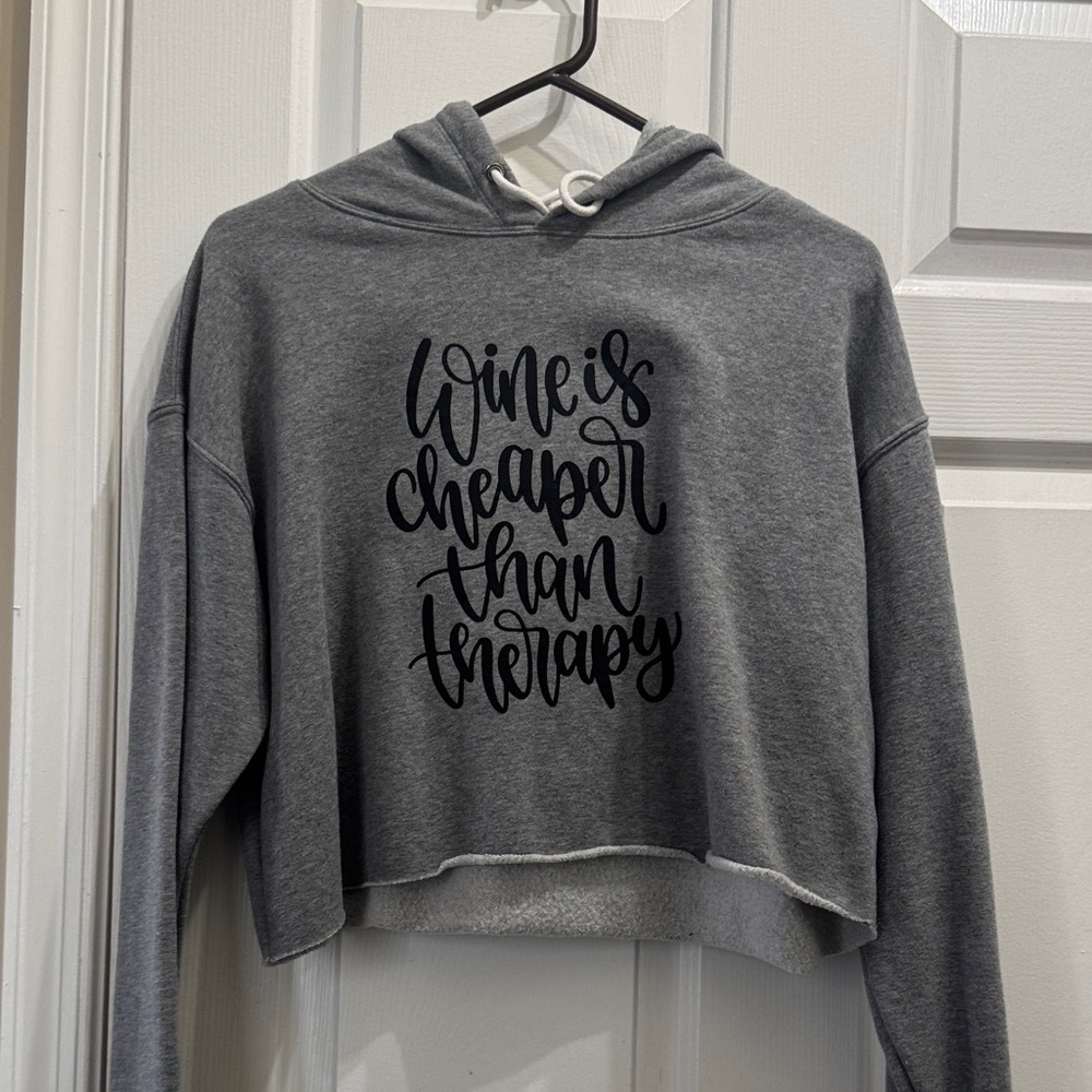Wild Fable Gray Cropped Hoodie